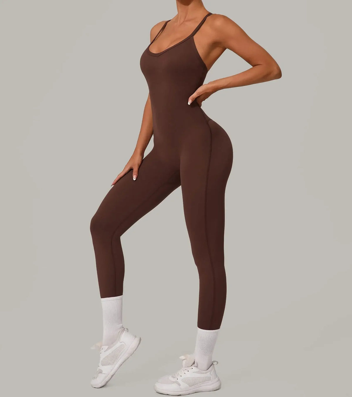 Wholesale Gym Clothes Woman Yoga Set Padding Women's Gym Jumpsuit Activewear Sportswear Push Up Fitness Sports Overalls Purple