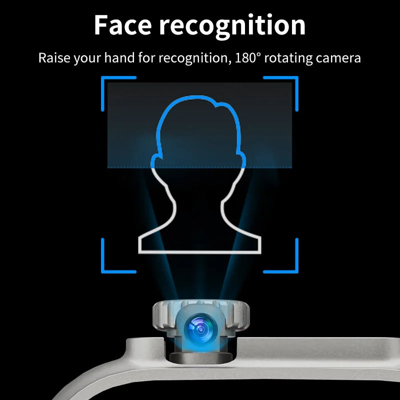 Original DW100 Pro+ Ultra Touch ID Smartwatch with Fingerprint Unlock 2.29'' AMOLED Screen 1580mAh Battery 180° Rotating Camera