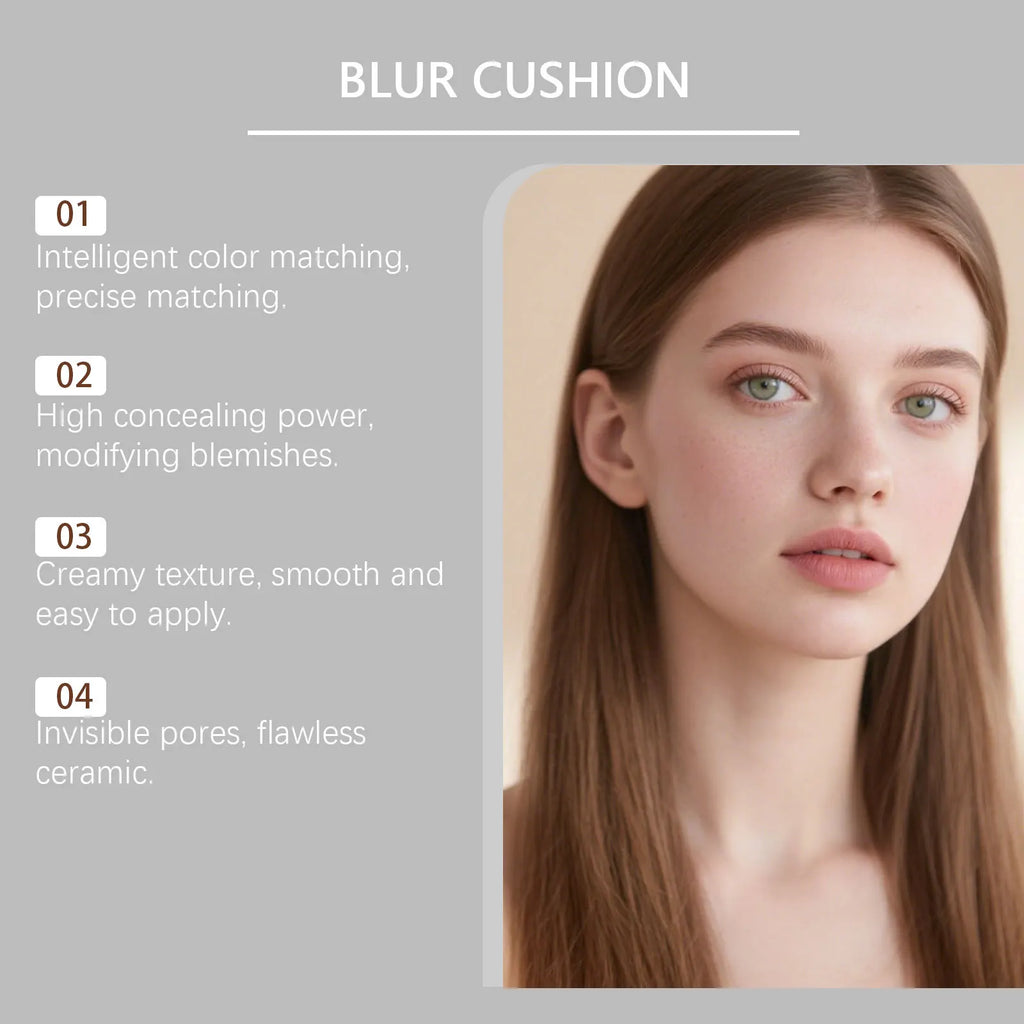 Mushroom Head Air Cushion Moisturizing Whitening Concealer CC Cream Foundation Waterproof Oil Control Long-Lasting Nude Makeup