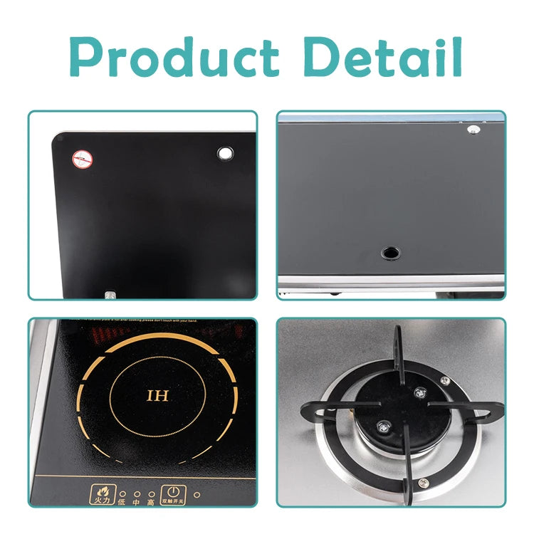 JDA Wholesale SS304 RV Built-In Gas Burner And Induction Cooker For Caravan Camper & Marine Use