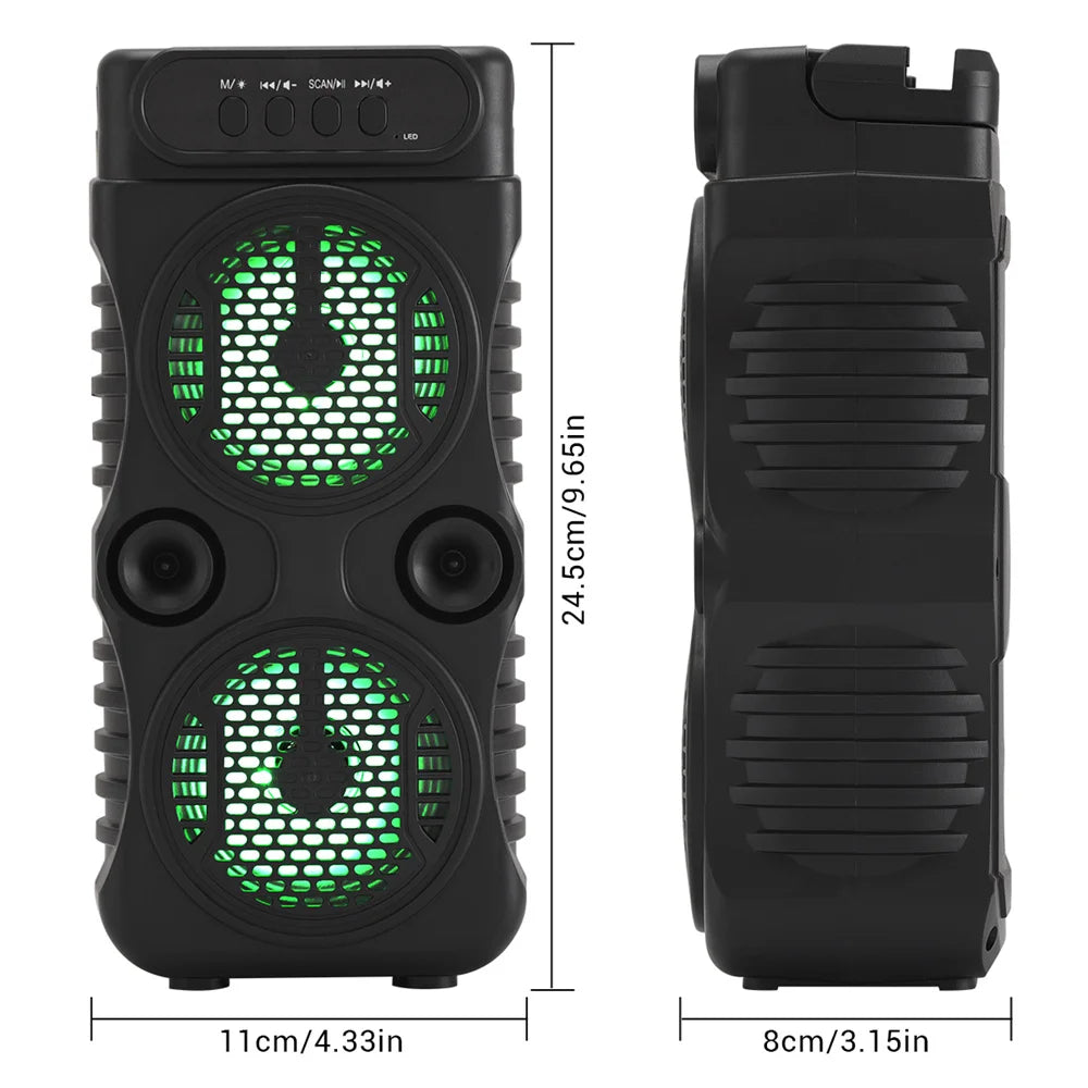 1000W Portable Bluetooth Outdoor Speaker Music Stereo Subwoofer Bass USB Power Supply For Dancing Party Family Karaoke Speaker