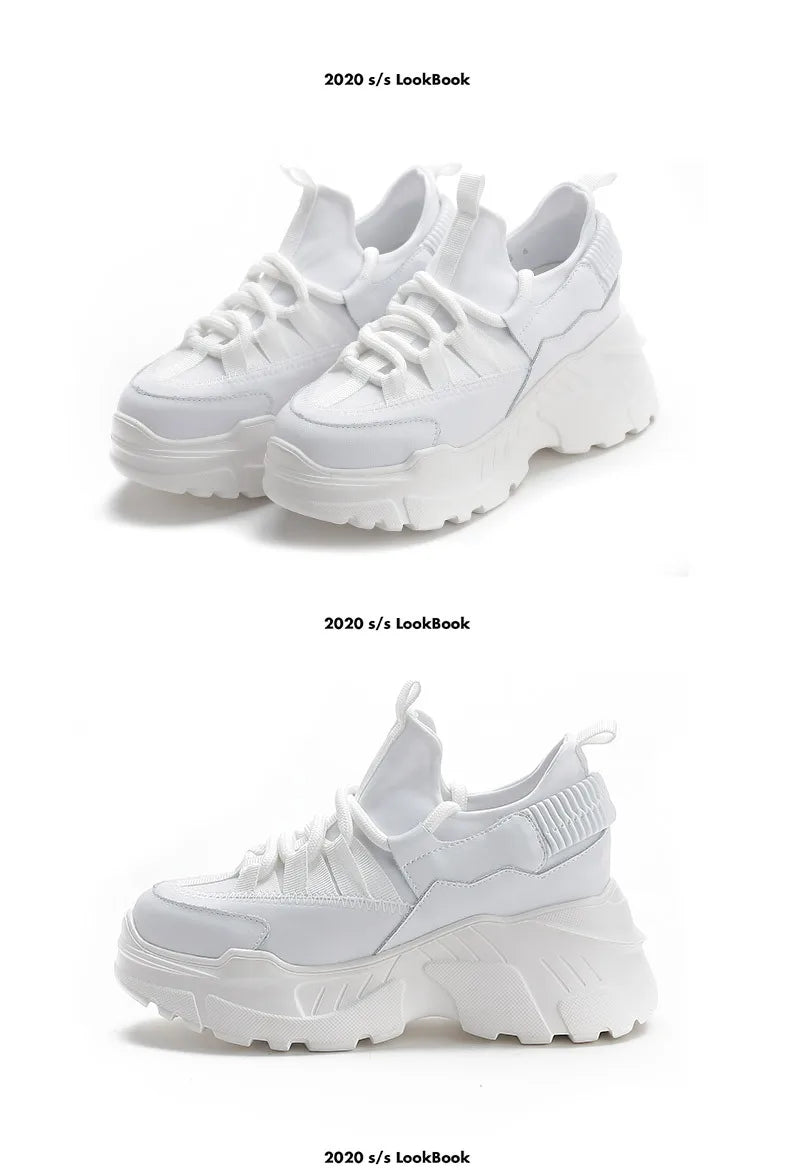 White Sneakers Women Sports Shoes for Women Inner Height Increasing Women's Shoes Winter Warmth Platform Shoes Zapatillas Mujer
