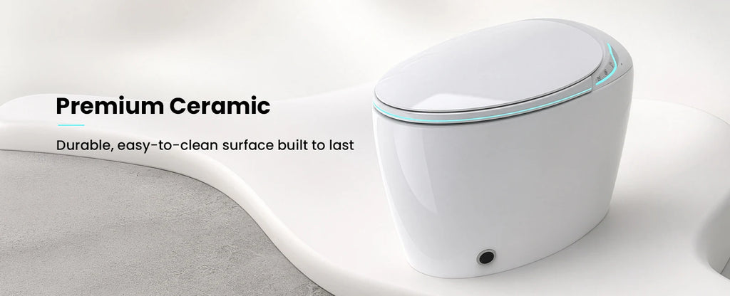 New Smart Toilet with Night Light Fully Automatic Open/Close 1000g MaP Flush Heated Seat Warm Water & Air Drying Dual Auto Flush Bidet Toilet with Tank