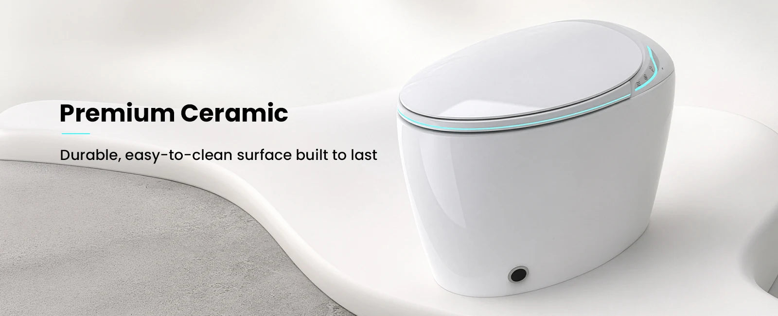 New Smart Toilet with Night Light Fully Automatic Open/Close 1000g MaP Flush Heated Seat Warm Water & Air Drying Dual Auto Flush Bidet Toilet with Tank