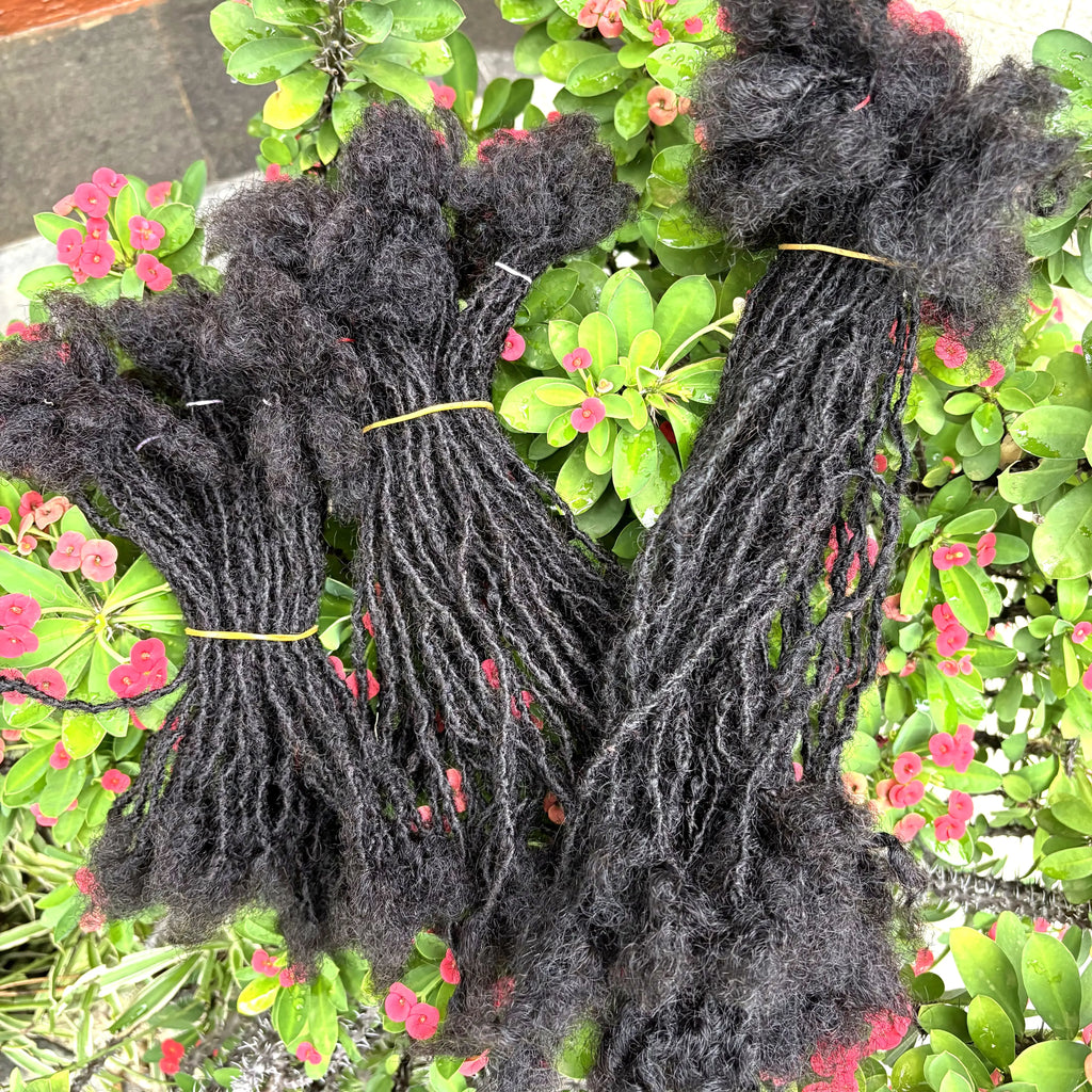 0.2cm Colored Handmade Inter Loc Extension Human Hair 10in Permanent Micro Sisterlocks Extensions Natural Looking Soft Dreadlock