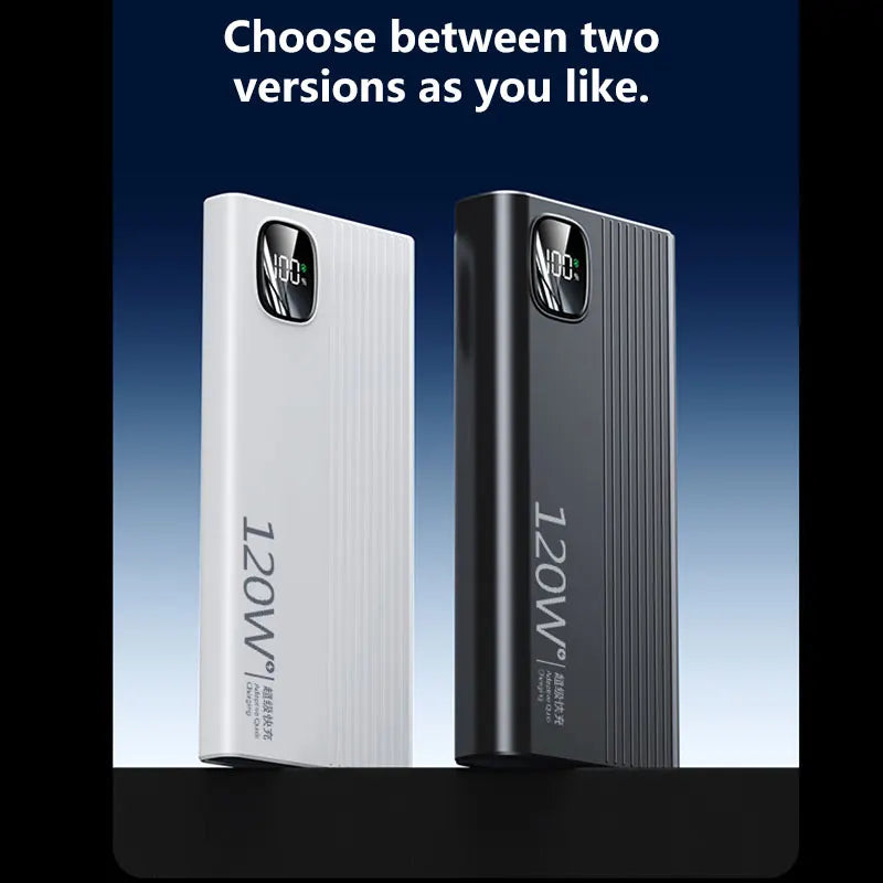 500000mAh Power Bank 120W Super Fast Charging Portable Mobile Power Digital Display Ultralarge Capacity External Battery 2026