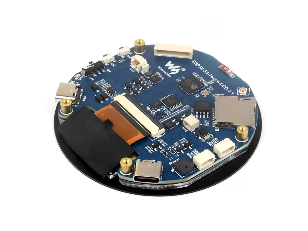 Waveshare ESP32-S3 2.1inch Capacitive Touch Round Display Development Board, 480×480, IPS, Supports WiFi & Bluetooth, 262K Color