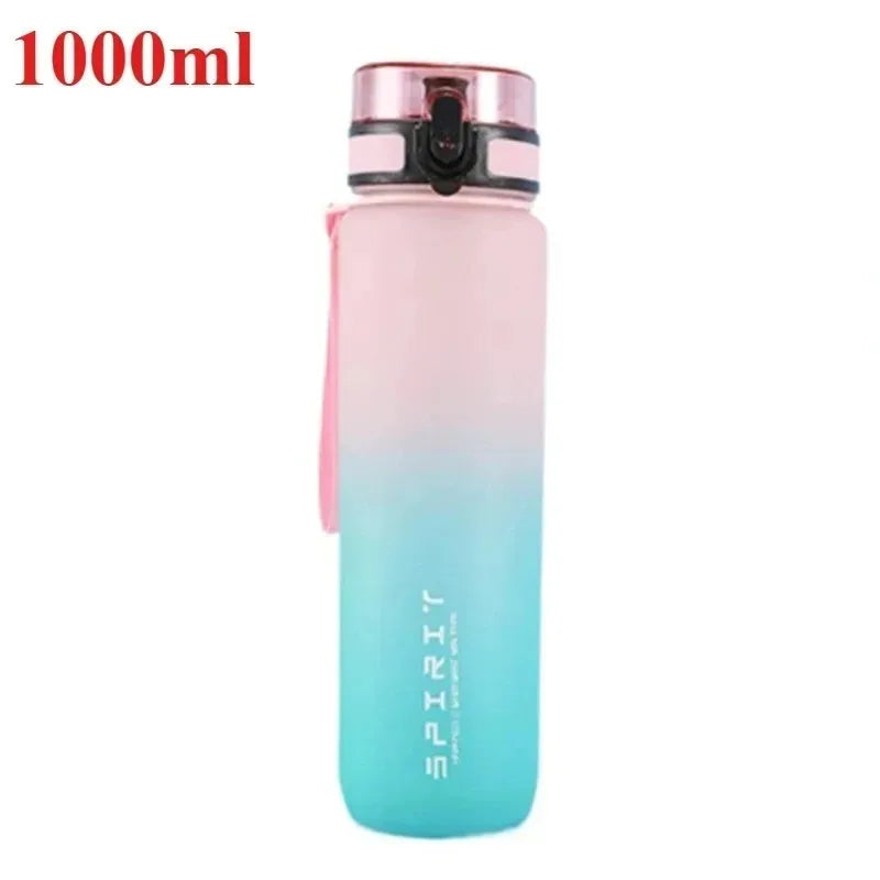 800ML/1000ML Sports Water Bottle 1L Large Capacity Men Women Summer Portable Plastic Bottle for Outdoor Travel Fitness Drinkware
