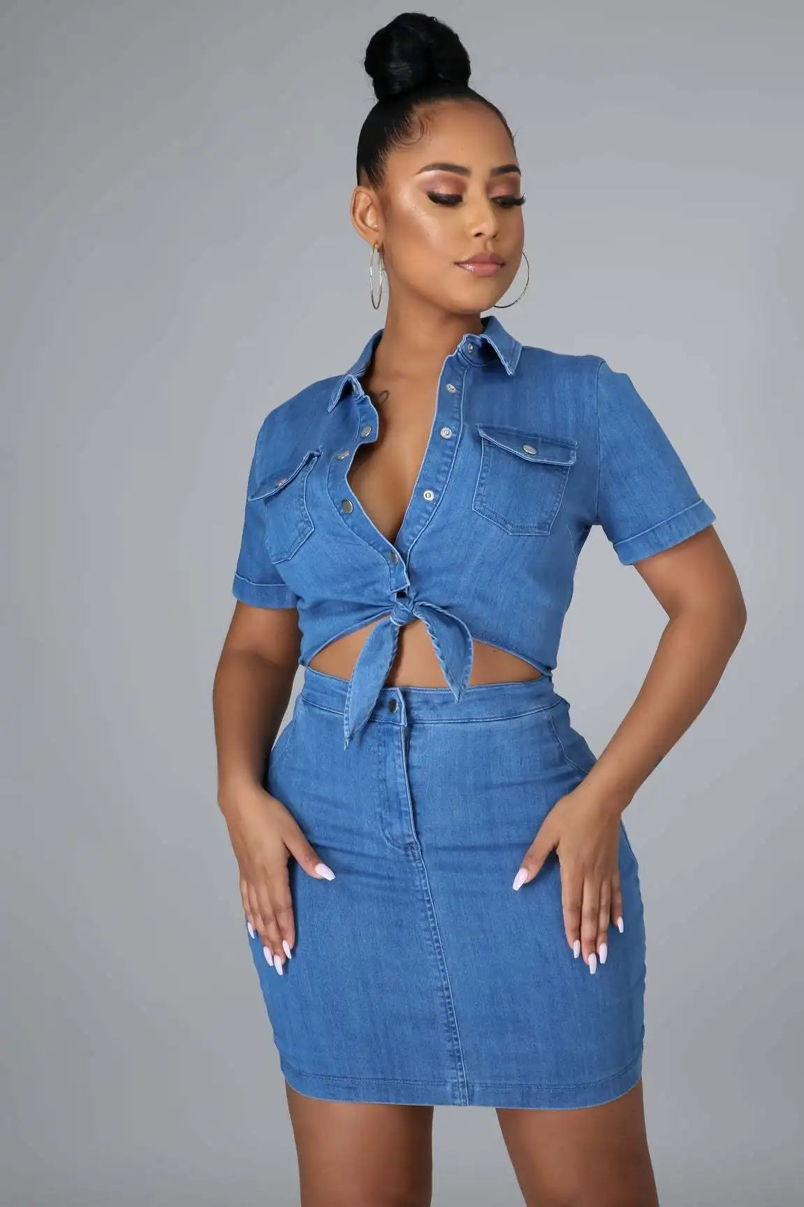 Bodycon Dress Women Denim Dresses Mom Jeans Short Sleeve Mim High Waist Vestidos Sexy Streetwear Elegant Y2k Party Club 2025