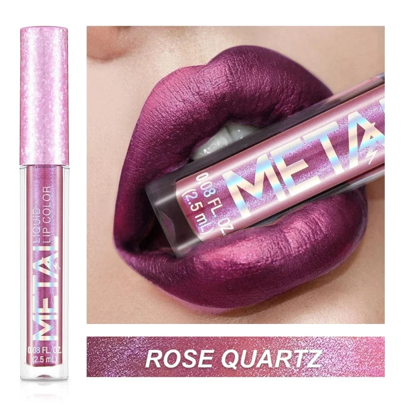 Matte Liquid Lipstick Waterproof Long Lasting 24 Hours Non-Stick Cup Shimmer Glitter Lip Gloss Women Lip Tint Makeup Cosmetics