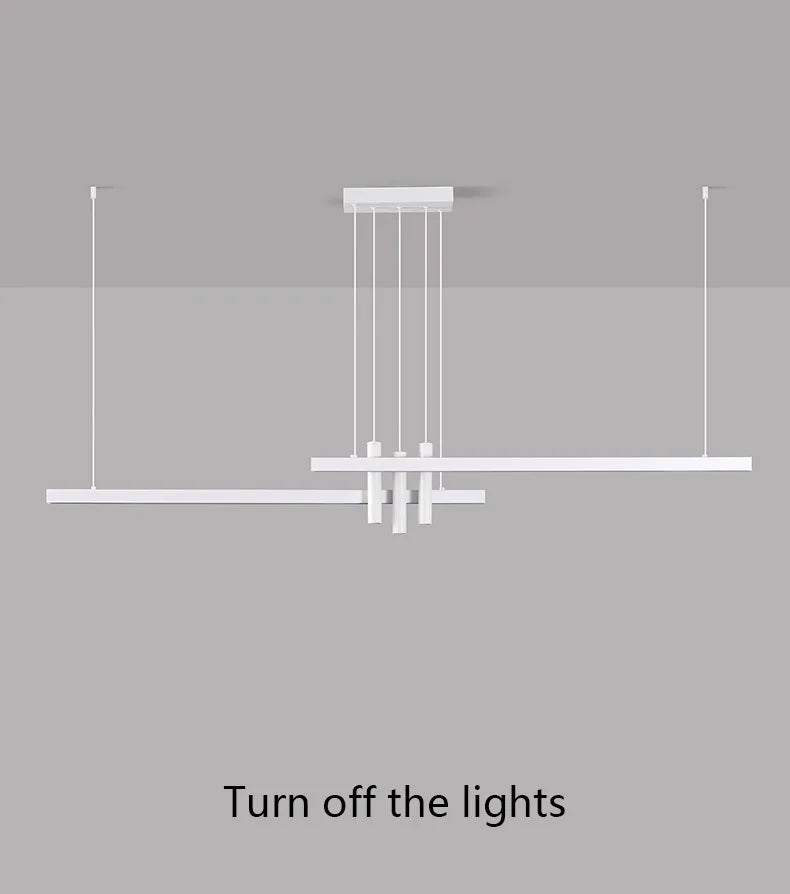 Modern light creative bar counter strip designer lamps LED Pendant Light  for Dining Table Kitchen Chandelier Memory Function