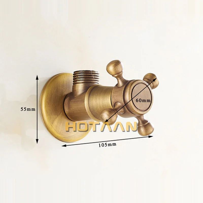 . Antique Brass Triangle Valve Water Control Valve Bathroom Tap Water Valve 1/2*1/2 Brass Angle valves ,YT-5182