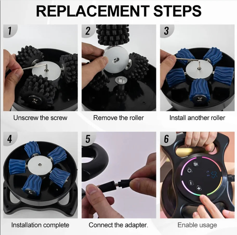 2026 New Handheld Infrared Rotating Body Massager 360 Degree Roller Vibrating Cellulite Remover Muscle Relaxing Machine