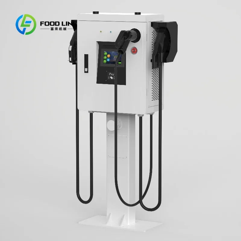 Customized Adjustable Power DC EV Charging Station, GB/T Single Connector Pedestal Mount Electric Car Charger for Parking Lot