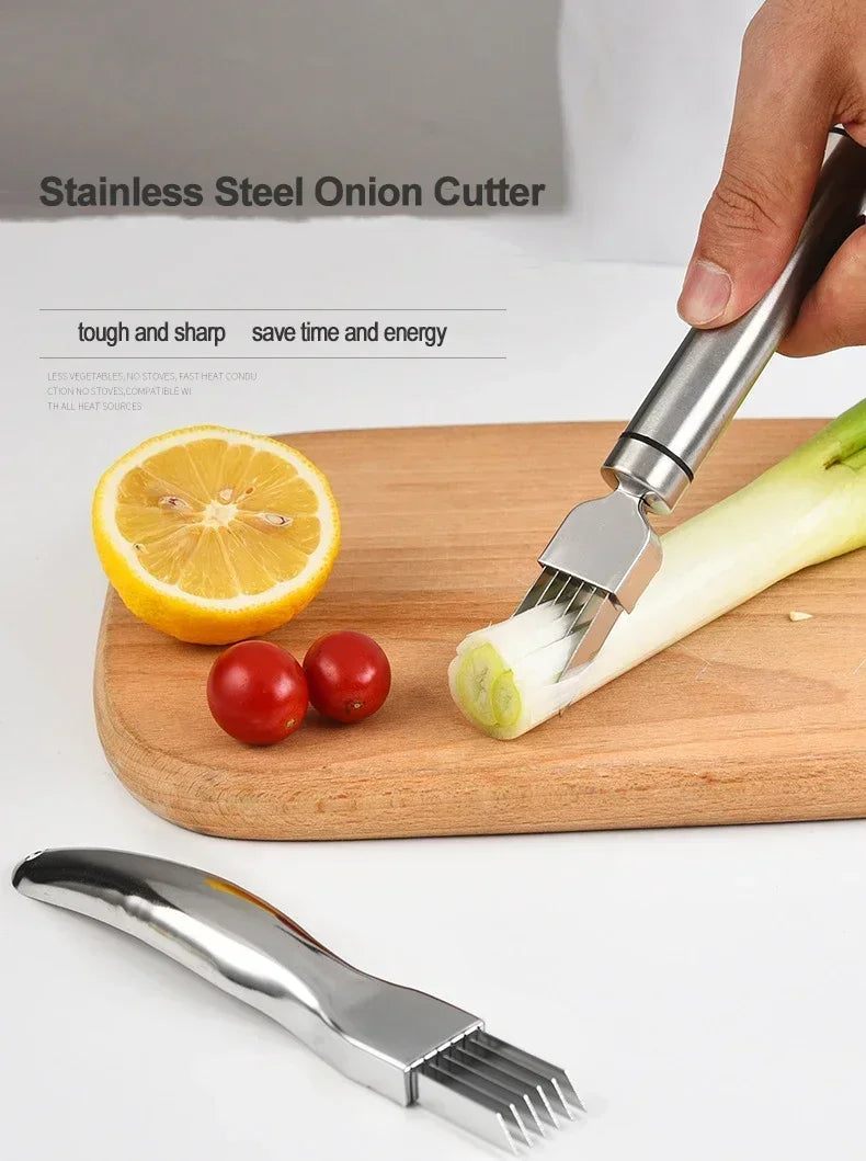 Scallion Cutter Shred Knife Stainless Steel Graters Cutter Knife Scallion Slicer Vegetable Shredders Slicer Kitchen Gadgets