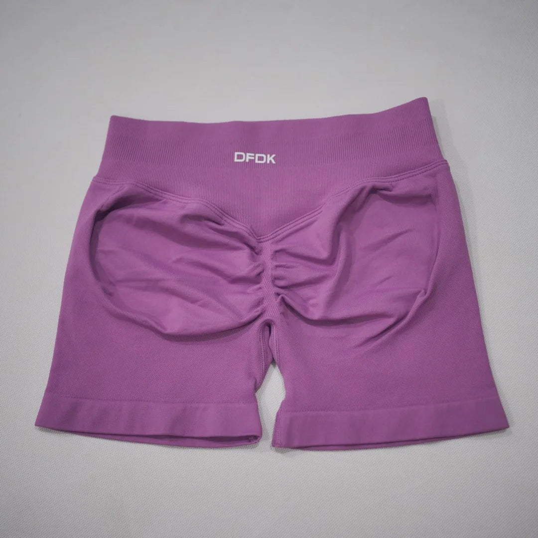DFDK 2026 New Women Scrunch Butt Yoga Shorts High Waist Hip Lifting Push Up Squat Proof Sports Shorts Gym Workout Running Fitnes