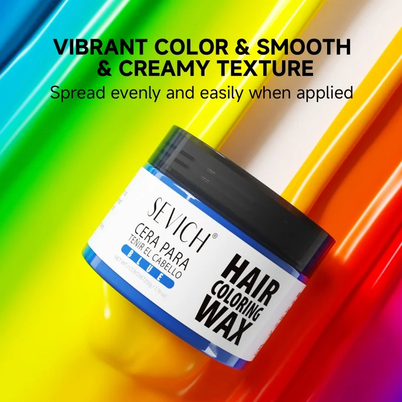 Sevich 50g Hair Color Wax Disposable Fashionable Hair Paste Long Lasting Paint Coloring Cream for Party, Halloween, Christmas