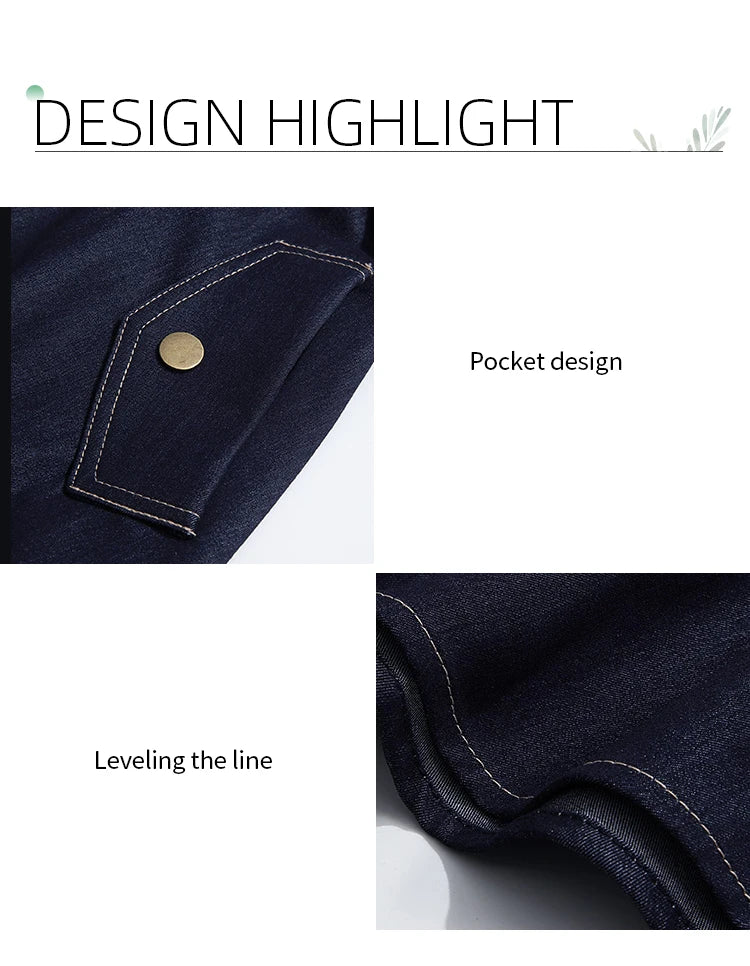 I BELIEVE YOU Dark Blue Denim Midi Skirt for Women 2026 Spring Elastic Waist Skirts Casual A-Line Skirt with Pockets 2261026207