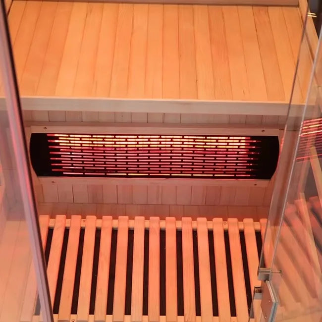 Design Solid Wood Electric Sauna Room Outdoor Smart Dry Steam for 2-6 People Control Panel Heating 5-Year Warranty Customized
