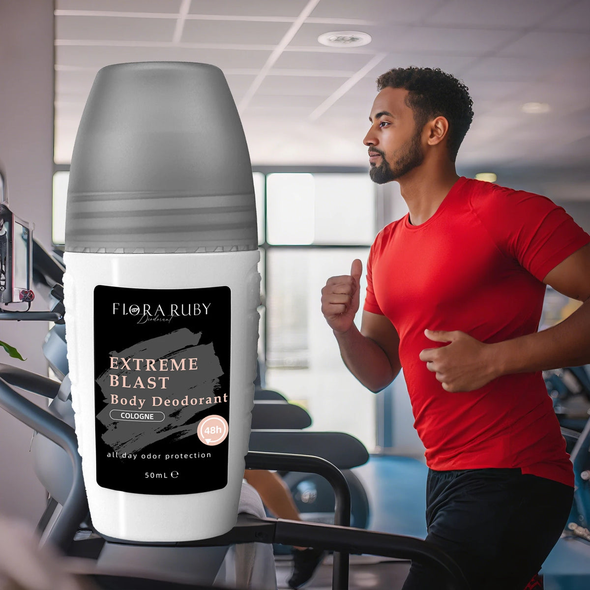 4 Fragrances Men Underarm Roll On Deodorant, Aluminum Free, Portable Gym &Sports Set 48H Odor Protection, Long Lasting Freshness