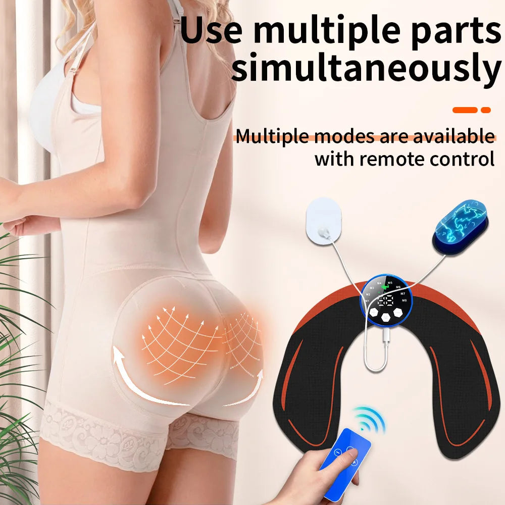 Wireless EMS Body Sculptor With Rechargeable Dual Channel Muscle Toner Butt Trainer 29 Levels 8 Modes For Home And Gym Workout