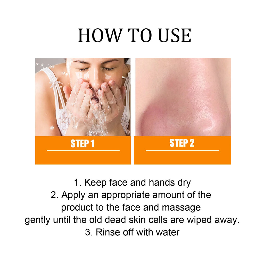 Hoygi Enzymes Exfoliating Brightening Gel Orange Oil Control Dead Skin Remove Unclog Pores Gentle Formula Facial Cleansing Gel