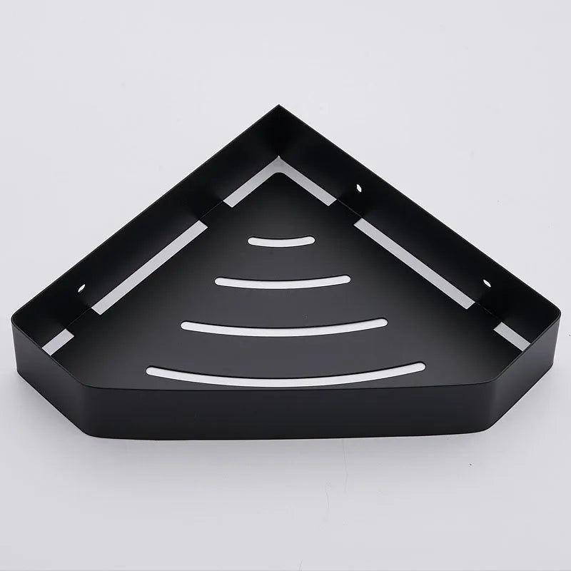 Bathroom Shelves Hardware Rack Kitchen Storage Rack 304 Stainless Steel Wall Mounted Corner Triangle Shower Holder Accessories
