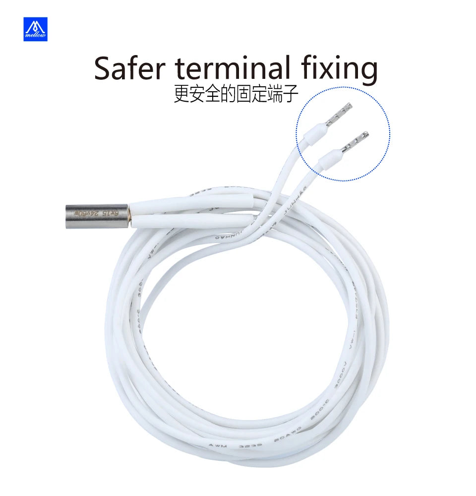 Mellow 1Pcs 24V 60W 6*15MM Ceramic Cartridge Heater Heating Tube For 3D Printer Parts  E3DV6 J-Head / Phaetus Dragon HotEnd
