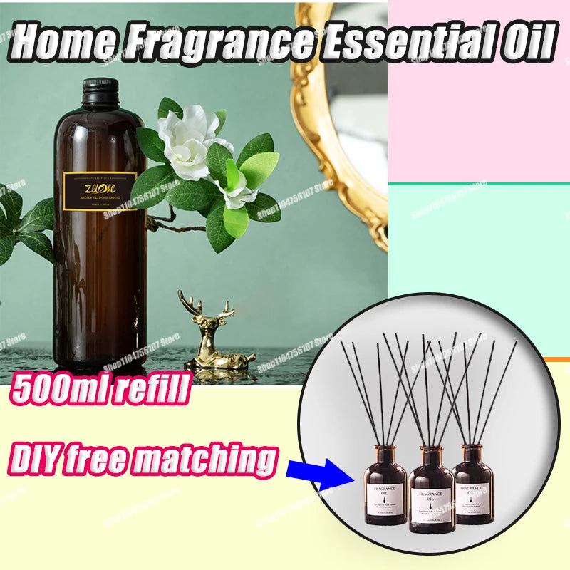 500ml Home Fragrance Essential Oil Air Fresener Large Capacity Hilton Hotel Fragrance Fluid Diffuser Refill Diy Deodorant Supply