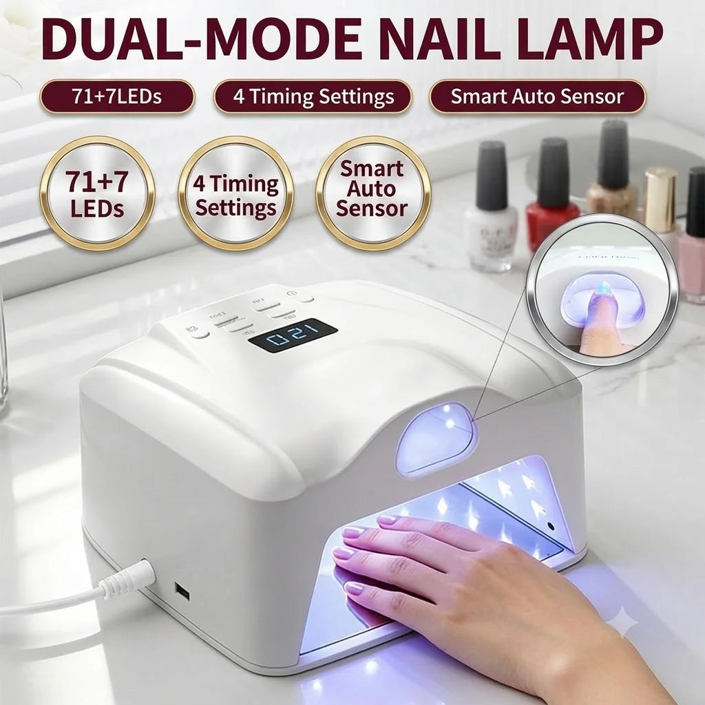 Dual Use Nail Lamp Cordless Manicure Dryer Wireless UV Light 78LEDs Fast Nail Gel Curing Smart Auto Sensor With Single Thumb Nai