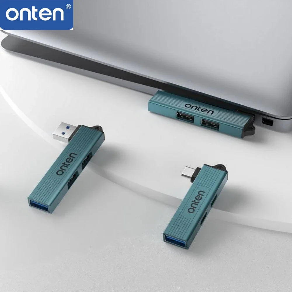 ONTEN 3 in 1 USB HUB USB 3.0/Type-C 3.0 To 3 USB/Type-C Splitter Hub Speed 5.0Gbps 3 Port Type C HUB for PC Laptop Notebook