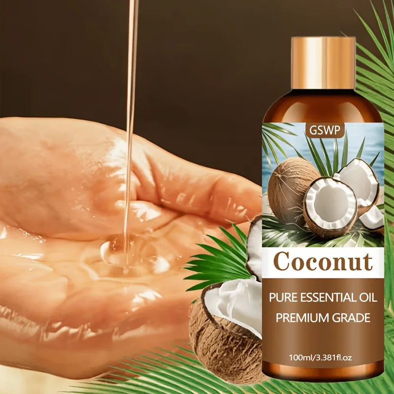 GSWP Coconut Moisturizing Essential Oil, Deeply Moisturizing and Nourishing, Can Be Used on Skin, Hair, and Other Area.100/200ml