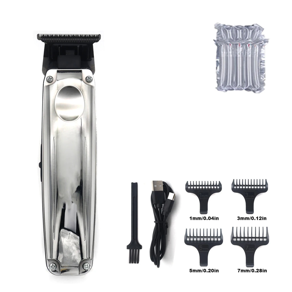 Beard Trimmer for Men with DLC Blade T-Blade Zero Gapped 8000RPM 5W Low Noise Cordless Professional Hair Trimmer Machine Barber
