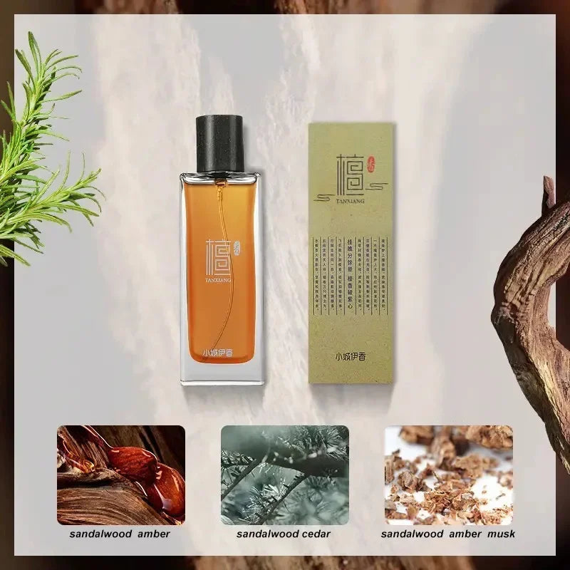 Premium Woody Sandalwood Men's Fragrance Long-lasting Oud Cinnamon Ambergris Eau De Toilette Unisex Woody Fragrance Spray 50ml