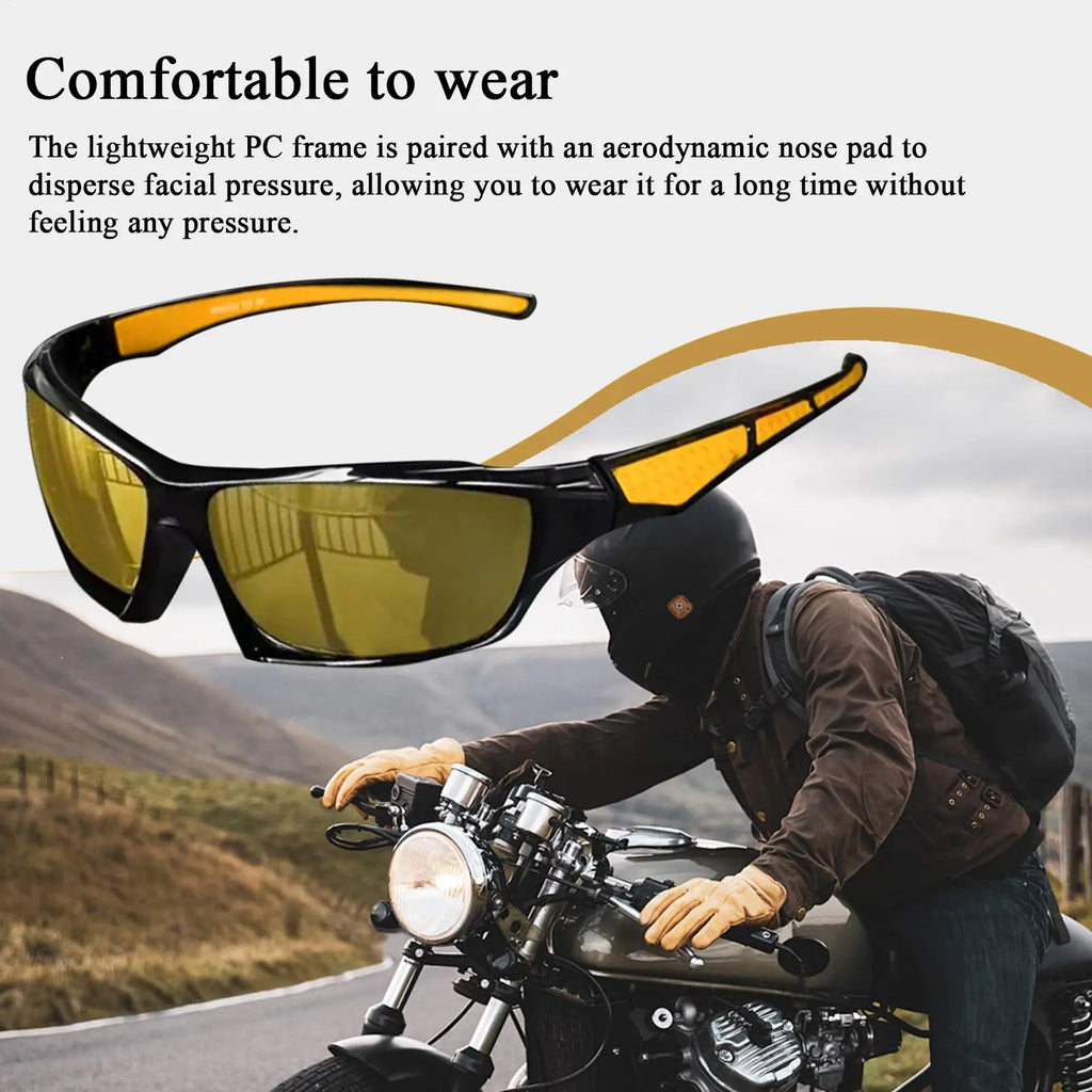 Men Comprehensive Protection Sun Glasses Cycling Glasses Sport Eyewear Bike Mountain Bicycle Hiking Camping Golf Sunglasses