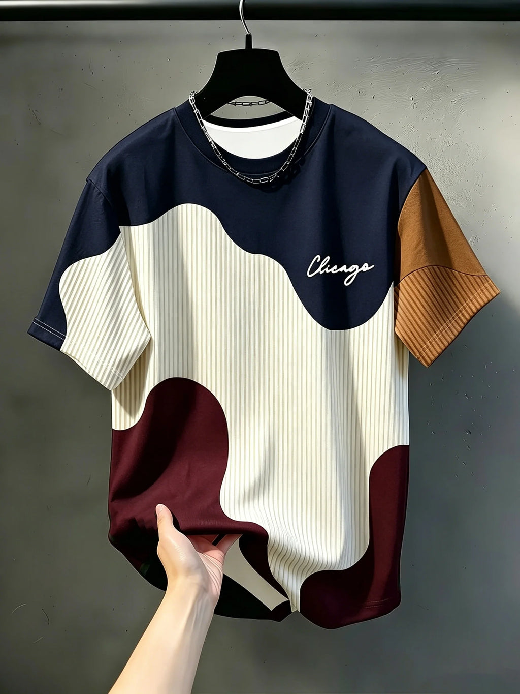 2026 Summer Men's New European Style 3D Printed Soft and Breathable Round Collar T-Shirt for Casual Sports and Outdoor Use
