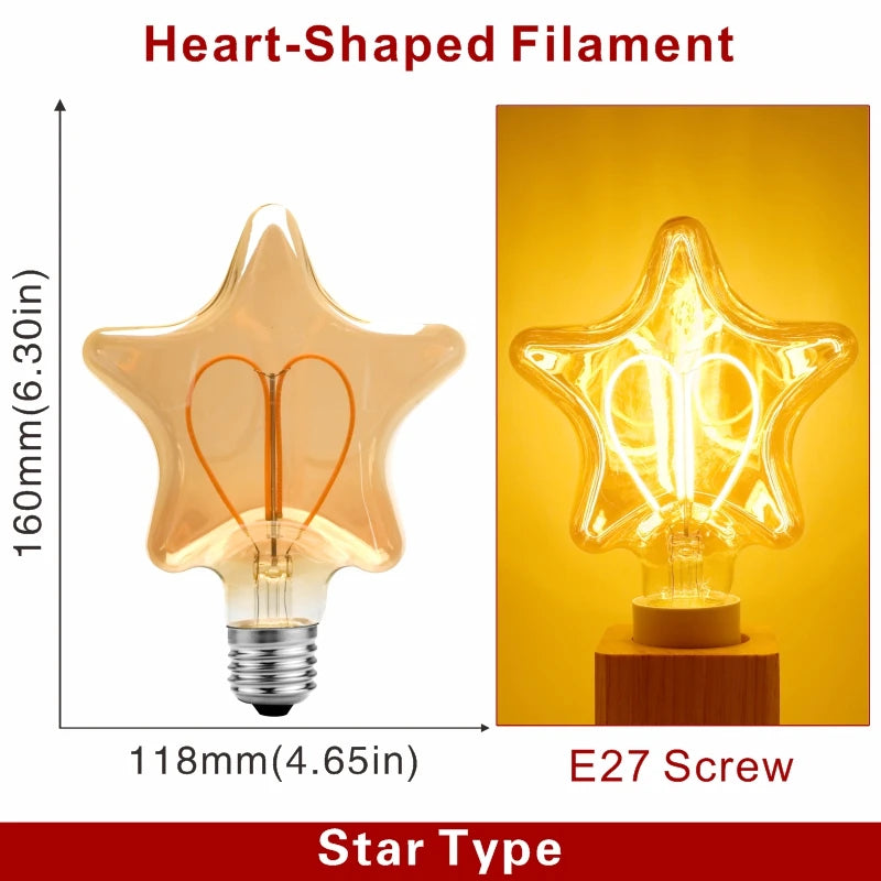 E14 E27 Retro LED Spiral Filament Light Bulb 4W Warm Yellow 220V C35 A60 T45 ST64 T185 T225 G80 G95 G125 Vintage Edison Lamp