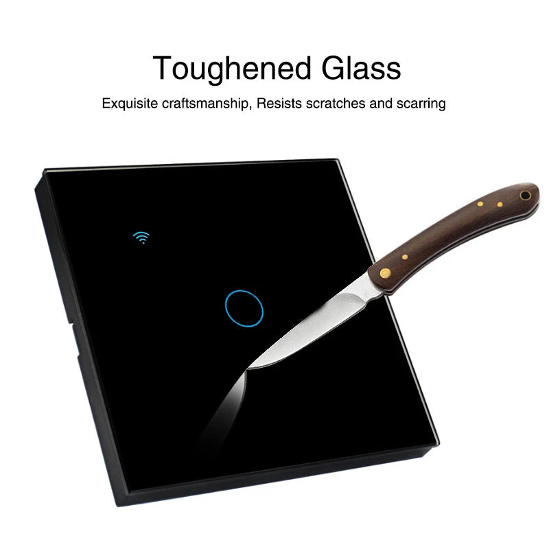 3way Wifi Switch 1/2/3gang Touch Light Switches With Tempered Glass Support Tuya Smart Life APP Voice Control For Stairs Bedroom