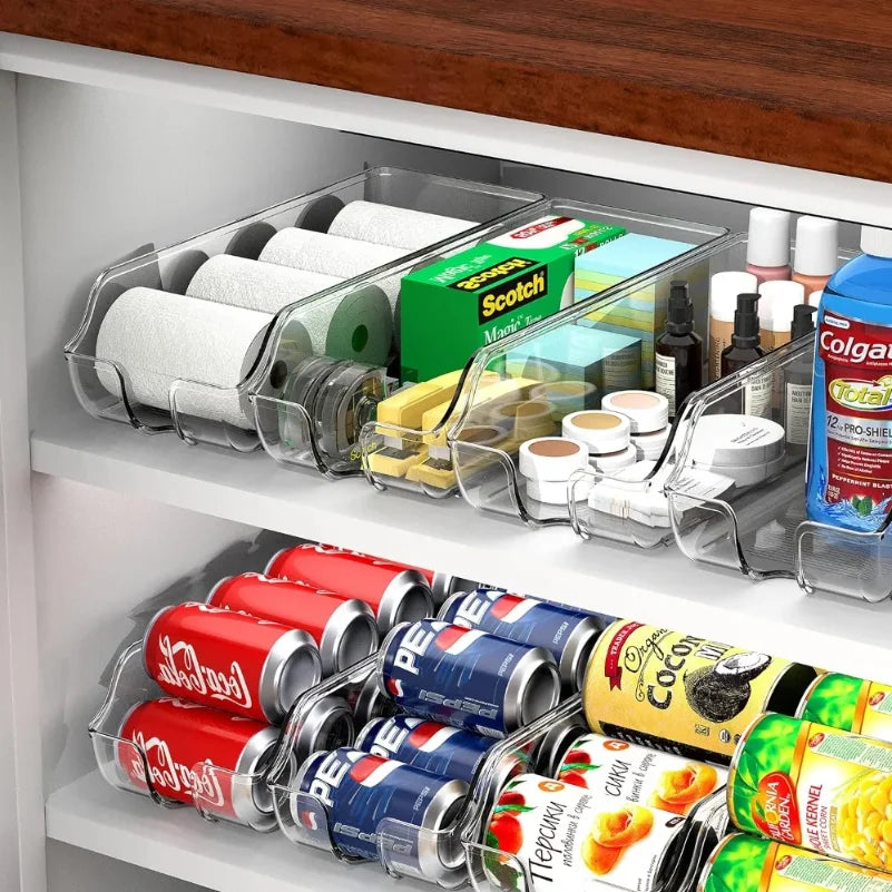 1/2pcs Kitchen Storage Can Organizer Soda Can Dispenser Refrigerator Freezer Storage Accessory for Kitchen Organization