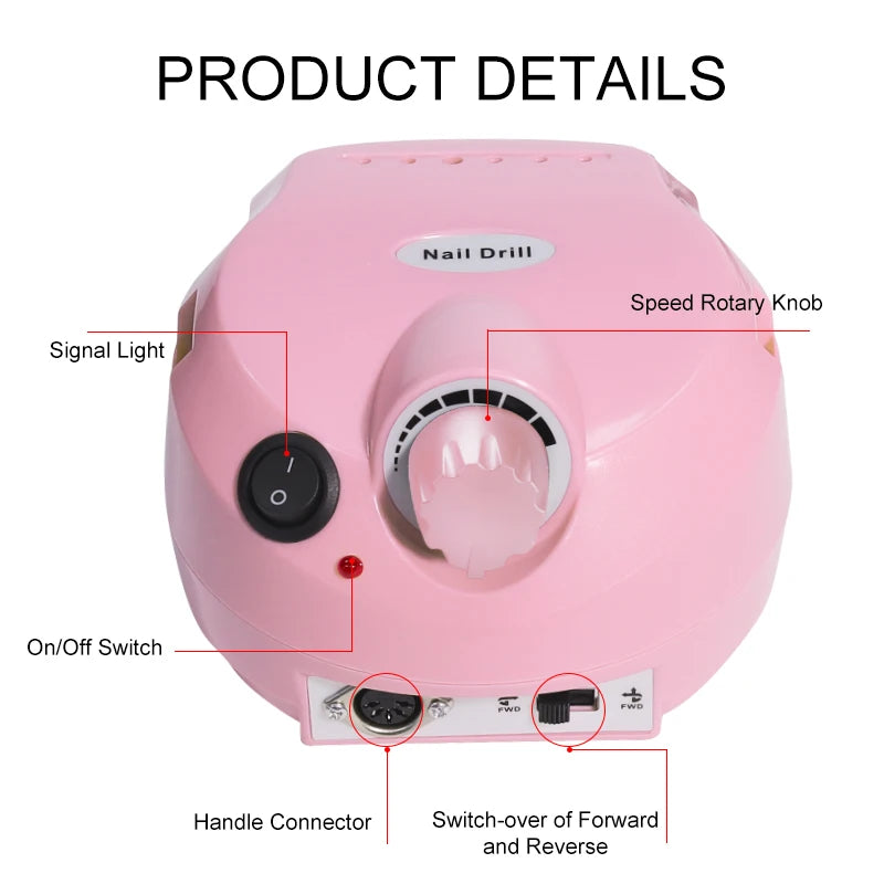 35000/20000 RPM Electric Nail Drill Machine Mill Cutter Sets for Manicure Nail Tips Manicure Electric Nails Pedicure File Tools