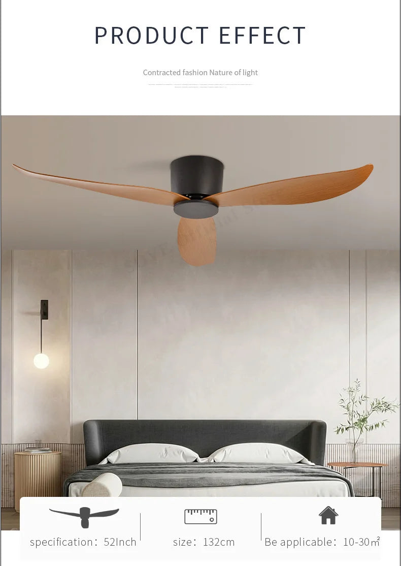 SOVE Ceiling Fan White Low Floor Ultra Thin 17cm DC Ceiling Fan With Remote Control Simple Ceiling Fans Without Light 220V