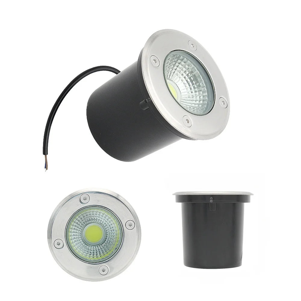 5W 10W 12W 15W Led Garden Underground LampsOutdoor IP67 Waterproof Buried Garden Path Spot Recessed Underground Light Warm White