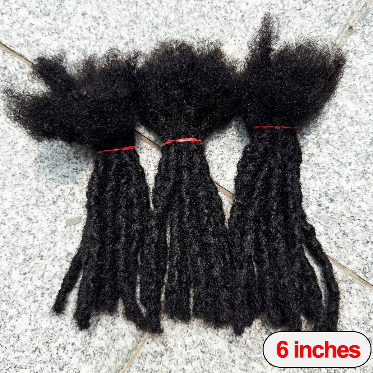 100% Real Human Hair Dreadlock Extensions for Crochet Braids 0.6cm Width Handmade Loc Extensions Human Hair for Men Women