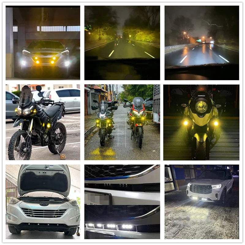 Senlo Universal Car LED Fog Light Kit 80W Super Bright Headlight Waterproof Auxiliary Lights Easy Install for SUV Pickup Truck