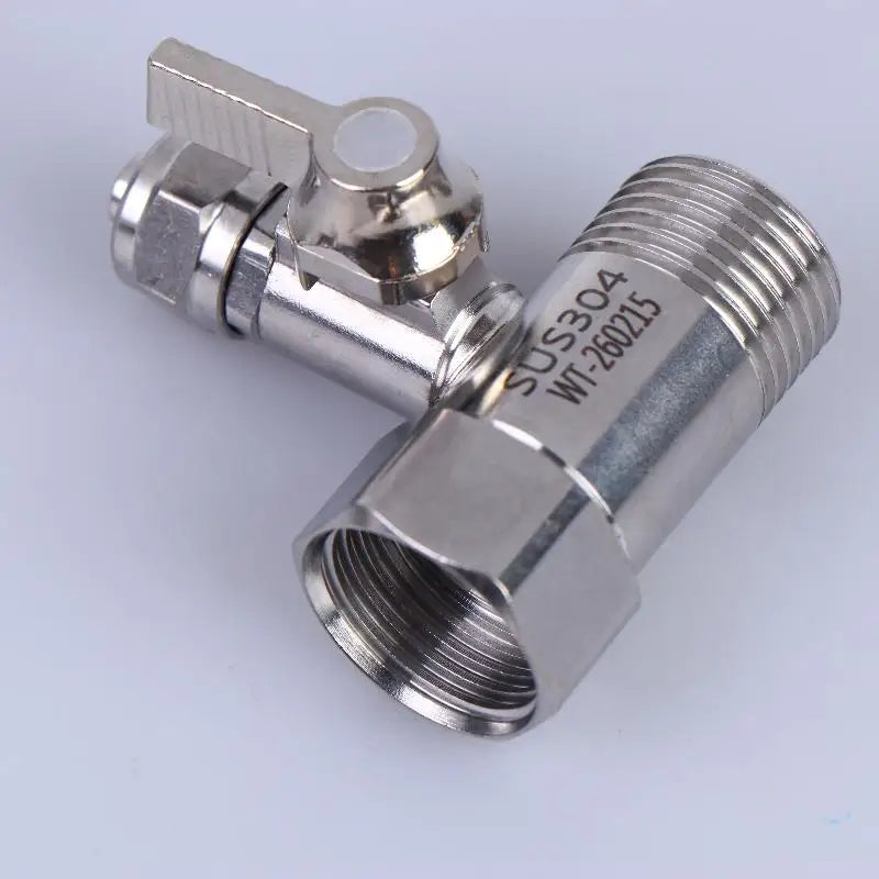 1 Set Tap Tee B Cold Hot Water Pipes Home Accessories 1/2" To 1/4"3/8" With Shut-Off Ball Valve RO Feed Water Adapter