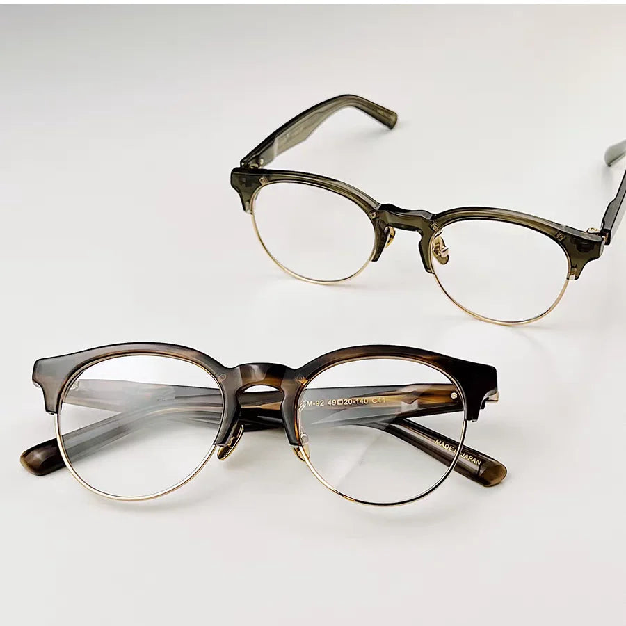 Handmade Acetate Round Eyeglasses Frame Men High Quality Glasses Frames Women Vintage Spectacles Eyewear Japanese Designer M-92
