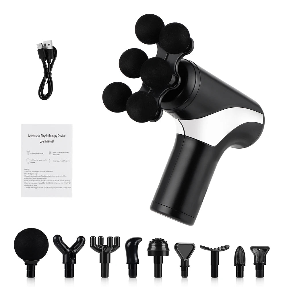 Professional Fascia Gun Mini Deep Tissue Massage Gun Wireless 38 Speed Level Electric Percussion Massager Body Muscle Relaxation