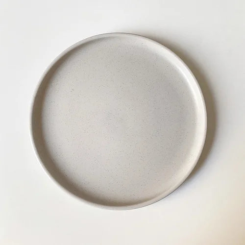 Retro Style White Ink-splashed Ceramic Bowl and Plate Western Food Steak Fruit Dessert Tray Salad Bowl Tableware Main Dish Plate