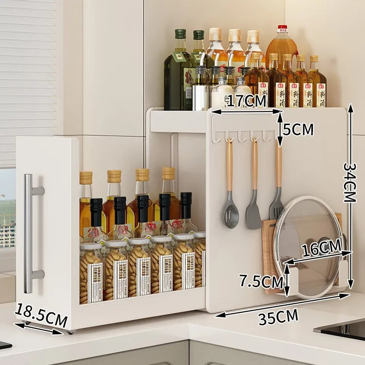 New Pull-out Multifunctional Multi-layer Storage Shelf for Seasoning Products Kitchen Narrow Table Supplies Storage Rack