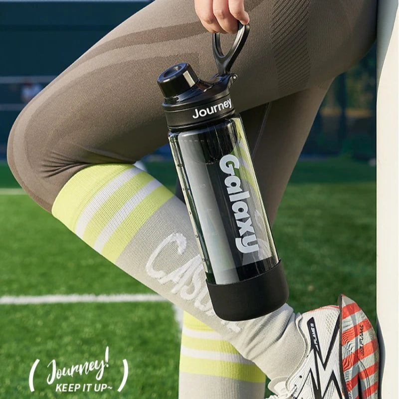 Large Capacity 800ml Fitness Water Jug with Removable Filter, Transparent Sports Bottle, Leak-Proof Fitness Hydration Bottle